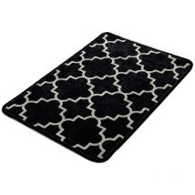Tapis de bain Wellhome noir/blanc - 40x60 cm - Multicolore