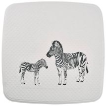 Tapis de douche Zebra 54x54 cm blanc et noir Ridder