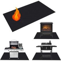 100 x 182 cm BBQ Grill Mat, Outdoor Fireproof Flooring, Reusable, Easy to Clean, Waterproof, for Outdoor Fire Pit and Patio