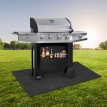 Jopassy - Tapis de barbecue Tapis de protection tapis de gril tapis ignifuge sous-couche étanche résistant à l'huile 90x120CM
