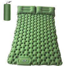 Materassino da campeggio per 2 persone con cuscino d'aria Materassino ad aria portatile Impermeabile Zaino per dormire, Verde