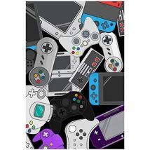 Fei Yu - Tapis de chambre à coucher pour adolescent, tapis de jeu vidéo, tapis de salon, tapis de sol, tapis de manette de jeu, tapis de console de