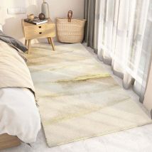 Bedside rug "Féndài Fánchén", shaggy short-pile rug, lint-free, fluffy modern rug, durable non-slip doormat for living room, bedroom, children's