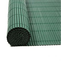 Tapis de confidentialité en PVC pour clôture de balcon vert 1,6x10 m