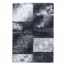 Jadorel - Tapis salon et chambre 80x150 gris clair et gris foncé tissé