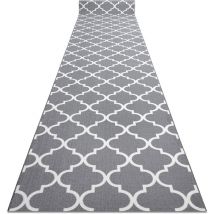 Rugsx - tapis de couloir antidérapant 67cm trèfle marocain gris trellis 30352 grey 67x990 cm