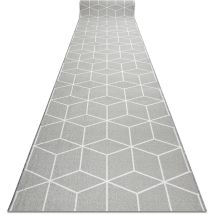 Tapis de couloir antidérapant cube la gomme gris 90 cm grey 90x290 cm