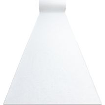 Tapis de couloir antidérapant rumba 1950 Mariage couleur unique blanc 80cm white 80x270 cm