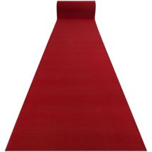 Rugsx - tapis de couloir antidérapant rumba 1974 Mariage couleur unique bordeaux, rose 140cm red 140x560 cm