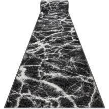 Tapis de couloir bcf morad Marmur Marbre anthracite / noir 90 cm black 90x480 cm