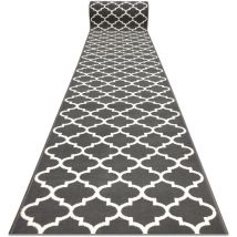 Rugsx - tapis de couloir bcf morad Trelis Treillis marocain gris / crème 80 cm grey 80x940 cm