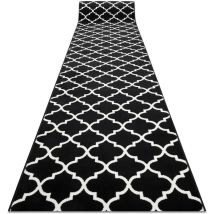 Rugsx - tapis de couloir bcf morad Trelis Treillis marocain noir / crème 120 cm black 120x470 cm