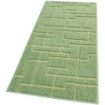 Emmevi Mv S.p.a. - Tapis de Cuisine 3D Design Géométrique Moderne Absorbant Antidérapant Couleur Unie Vert - 50x145 Cm