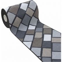 Emmevi Mv S.p.a. - Tapis de Cuisine Antidérapant Moderne Polyvalent Chambre Couloir Effet Carrelage Gris - 50x115 cm