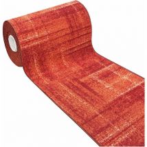 Tapis de Cuisine Effet Strié Tissage Plat Antidérapant Couloir Salle de Bain Bordeaux - 50x80 cm