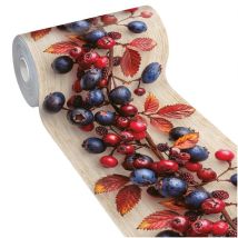 Emmevi Mv S.p.a. - Tapis De Cuisine En pvc AntiTaches Decoupable Antidérapant Lavable Moderne Myrtilles - 51x250 Cm