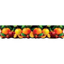 Tapis de Cuisine en PVC Façonné Antidérapante Colorée Moderne Impression Numérique Le Forme Quartiers de Fruits - 50X240 cm
