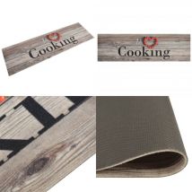 Tapis de cuisine lavable impression cuisine gris 45x150 cm - Tapis De Cuisine - Tapis Absorbant - Tapis Décoratif - Tapis Moderne - Tapis