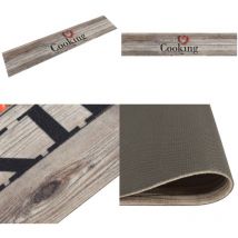 Tapis de cuisine lavable impression cuisine gris 60x300 cm - Tapis De Cuisine - Tapis Absorbant - Tapis Décoratif - Tapis Moderne - Tapis