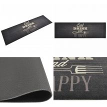 Tapis de cuisine lavable impression cuisine noir 60x180 cm - Tapis De Cuisine - Tapis Absorbant - Tapis Décoratif - Tapis Moderne - Tapis