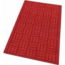 Emmevi Mv S.p.a. - Tapis de Cuisine Moderne Coureur Bordé Absorbant Antidérapant Lavable Bordeaux - 50x115 cm