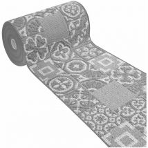 Emmevi Mv S.p.a. - Tapis de Cuisine Moderne Coureur Bordé Absorbant Antidérapant Lavable Maiolique 3D Gris - 50x110 cm