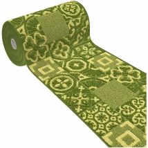 Emmevi Mv S.p.a. - Tapis de Cuisine Moderne Coureur Bordé Absorbant Antidérapant Lavable Maiolique 3D Vert - 57x130 cm