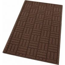 Emmevi Mv S.p.a. - Tapis de Cuisine Moderne Coureur Bordé Absorbant Antidérapant Lavable Marron - 57x240 cm