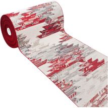 Emmevi Mv S.p.a. - Tapis de Cuisine Tissu Gobelin Coureur Lavable Antidérapant Moderne Ethnique Bordeaux - 54x40 Cm