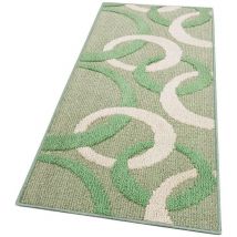 Tapis De Cuisine Tridimensionnel Cercles 3D Absorbant Doux Moderne Antidérapant Vert - 57x280 Cm