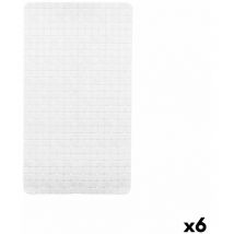 Berilo - Tapis de douche antidérapant pvc blanc 67,7 x 38,5 x 0,7 cm (6 pièces)