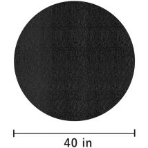Alovez - Tapis de feu feu tapis four extérieur brasier tapis isolant noir rond ignifuge rond 40 pouces