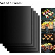 Hanbing - Tapis de four en téflon, tapis en fibre de verre (rouleau de sac opp noir en cinq pièces 400 330 0,2)