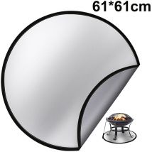 Tapis de foyer ignifuge en silicone, tapis haute température pour foyer avec sac de rangement, Deck Defender, tapis sous le gril, tapis de barbecue,