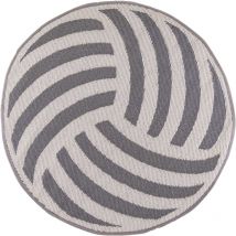 Tapis de jardin rond en polypropylène recyclé Noeud