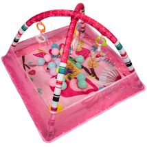 Tapis de jeu de jouet de bebe de support de remise en forme de cloture multifonctionnel 3 en 1 Tapis d'Éveil Tapis de Jeu Bébé avec 18 balles