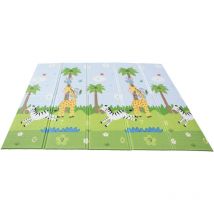 Tapis de jeu d'éveil pliable pour enfant bébé double face 2 en 1 Sunny Safari Magic Garden Fantasy Fields PS-PM001