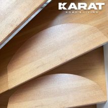 Floordirekt - Tapis d'escalier Arktik Transparent Demi-circulaire 23,5 x 65 cm