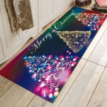 Feiyue - Tapis de Noël antidérapant imprimé Noël, tapis de sol pour salon, cuisine, salle de bain - A2
