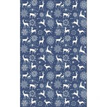 Tapis de Noel Renne Bleu Dimensions - 70x140 – Qualité supérieure pour Maison, Appartement, Bureau – Style élégant et durable – Confort optimal,