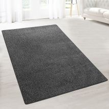 Karat - Tapis de couloir Lyon Noir tacheté 80 x 250 cm