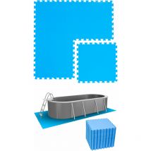 Eyepower - Tapis de Piscine 10,3 m² - 44 Tapis de Sol eva 50x50 Jeu de Dalles de Protection