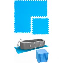 Eyepower - Tapis de Piscine 11,2 m² - 48 Tapis de Sol eva 50x50 Jeu de Dalles de Protection