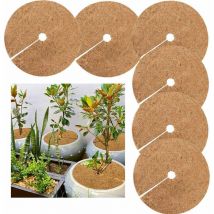 Tapis de plantation Coco, disque de paillage Coco, protection hivernale pour plantes en pot, protège les racines des plantes en pot du gel 30 cm 6