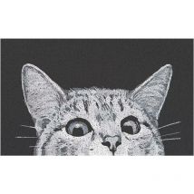 Tapis de porte d'entrée pour chat Tapis de bienvenue intérieur extérieur Paillasson absorbant la boue, tapis d'entrée extérieur patio/entrée