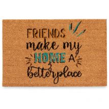 Gift Decor - Tapis de porte en fibre de coco friends, 40 x 60 cm
