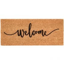 Gift Decor - Tapis de porte en fibre de coco well, 25 x 60 cm
