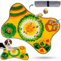 Ensoleille - Tapis de reniflement pour chien - Tapis d'entraînement lavable et jouet interactif pour animaux de compagnie