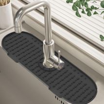 Tapis de robinet d'évier, tapis de protection anti-éclaboussures d'évier multifonctionnel facile à nettoyer, taille 14x37cm, tapis de collecte d'eau