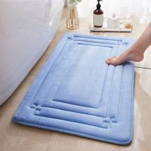 Feiyue - Tapis de salle de bain antidérapant et lavable, tapis de bain à poils longs en peluche antidérapant, tapis de bain pour sol de salle de